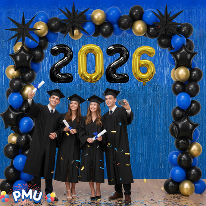 PMU 2026 Graduation - New Years Balloons Curtain Backdrop Party Kit Decorations