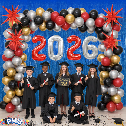 PMU 2026 Graduation - New Years Balloons Curtain Backdrop Party Kit Decorations