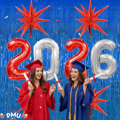 PMU 2026 Graduation - New Years Balloons Curtain Backdrop Party Kit Decorations