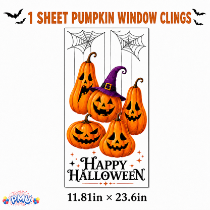 PMU PMU 13 Set Halloween Window Clings, Window Decals, Scary Halloween Decor