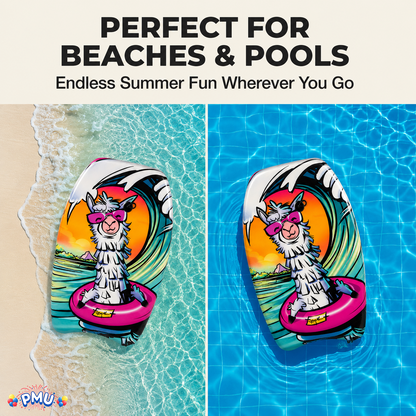 PMU 26 Inch Graphics Printed Bodyboard - Lightweight Wrist Leash Slick Bottom Boogie Board for Beach, Sea & Pool - Surfing Board for Kids, Teens & Adults Wave Conditions  Pkg/1