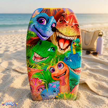 PMU 26 Inch Graphics Printed Bodyboard - Lightweight Wrist Leash Slick Bottom Boogie Board for Beach, Sea & Pool - Surfing Board for Kids, Teens & Adults Wave Conditions  Pkg/1