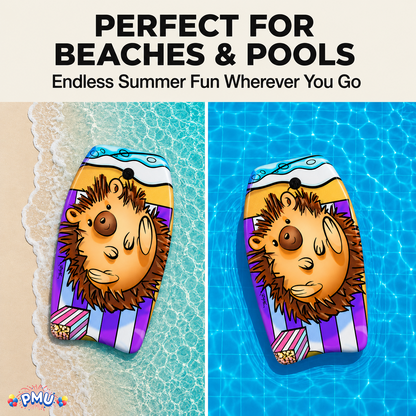 PMU 26 Inch Graphics Printed Bodyboard - Lightweight Wrist Leash Slick Bottom Boogie Board for Beach, Sea & Pool - Surfing Board for Kids, Teens & Adults Wave Conditions  Pkg/1