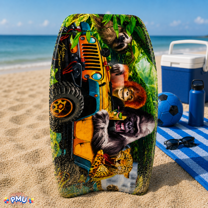 PMU 26 Inch Graphics Printed Bodyboard - Lightweight Wrist Leash Slick Bottom Boogie Board for Beach, Sea & Pool - Surfing Board for Kids, Teens & Adults Wave Conditions  Pkg/1