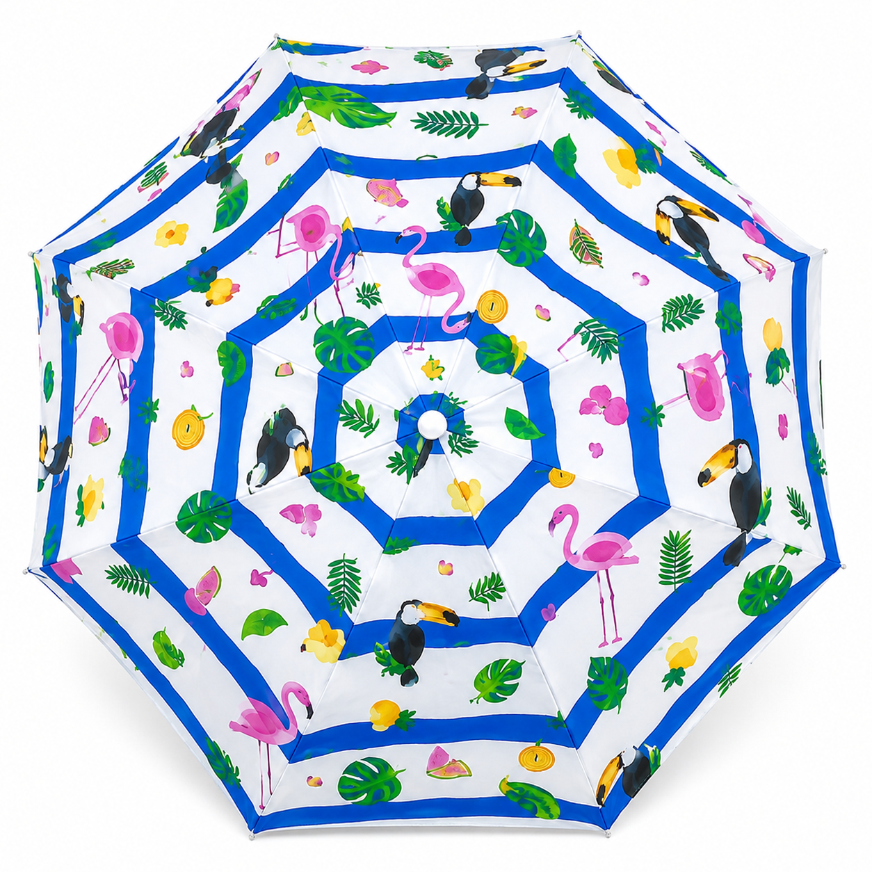 Beach Umbrella 6ft Opens to 72in Multicolor Beach Parasol with Carrying Sleeve