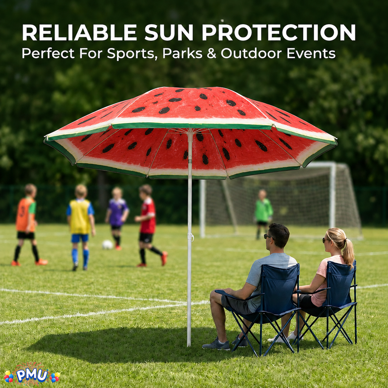 Beach Umbrella 6ft Opens to 72in Multicolor Beach Parasol with Carrying Sleeve