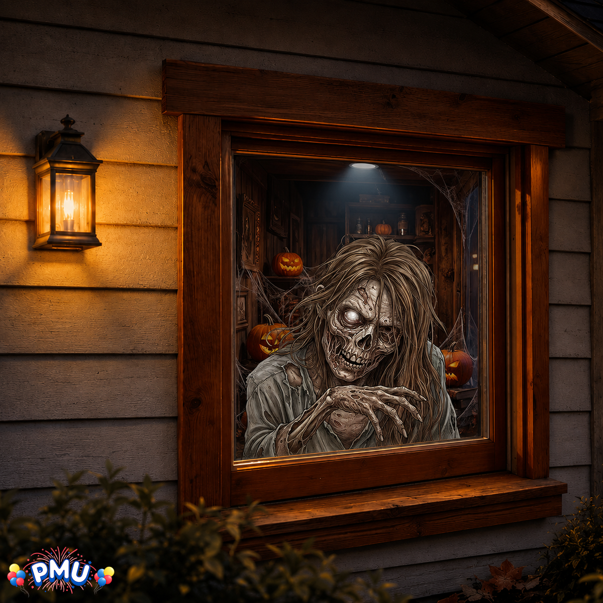 PMU PMU 13 Set Halloween Window Clings, Window Decals, Scary Halloween Decor