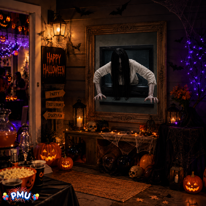 PMU PMU 13 Set Halloween Window Clings, Window Decals, Scary Halloween Decor