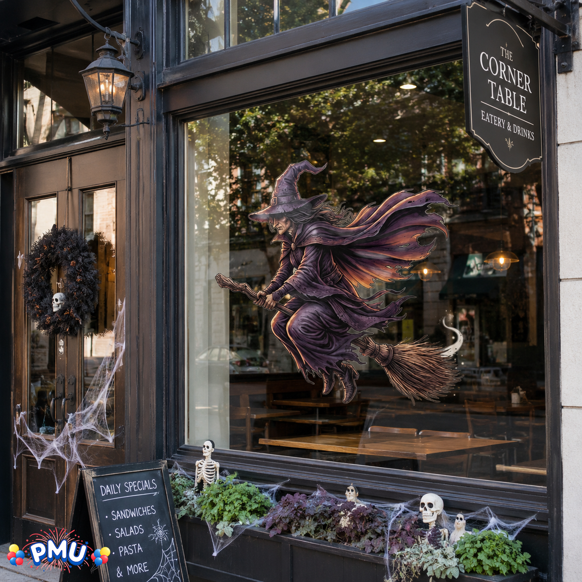 PMU PMU 13 Set Halloween Window Clings, Window Decals, Scary Halloween Decor