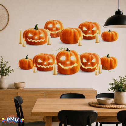 PMU 7 Sheet Halloween Wall Stickers, High-Definition Wall Decal Halloween Decor