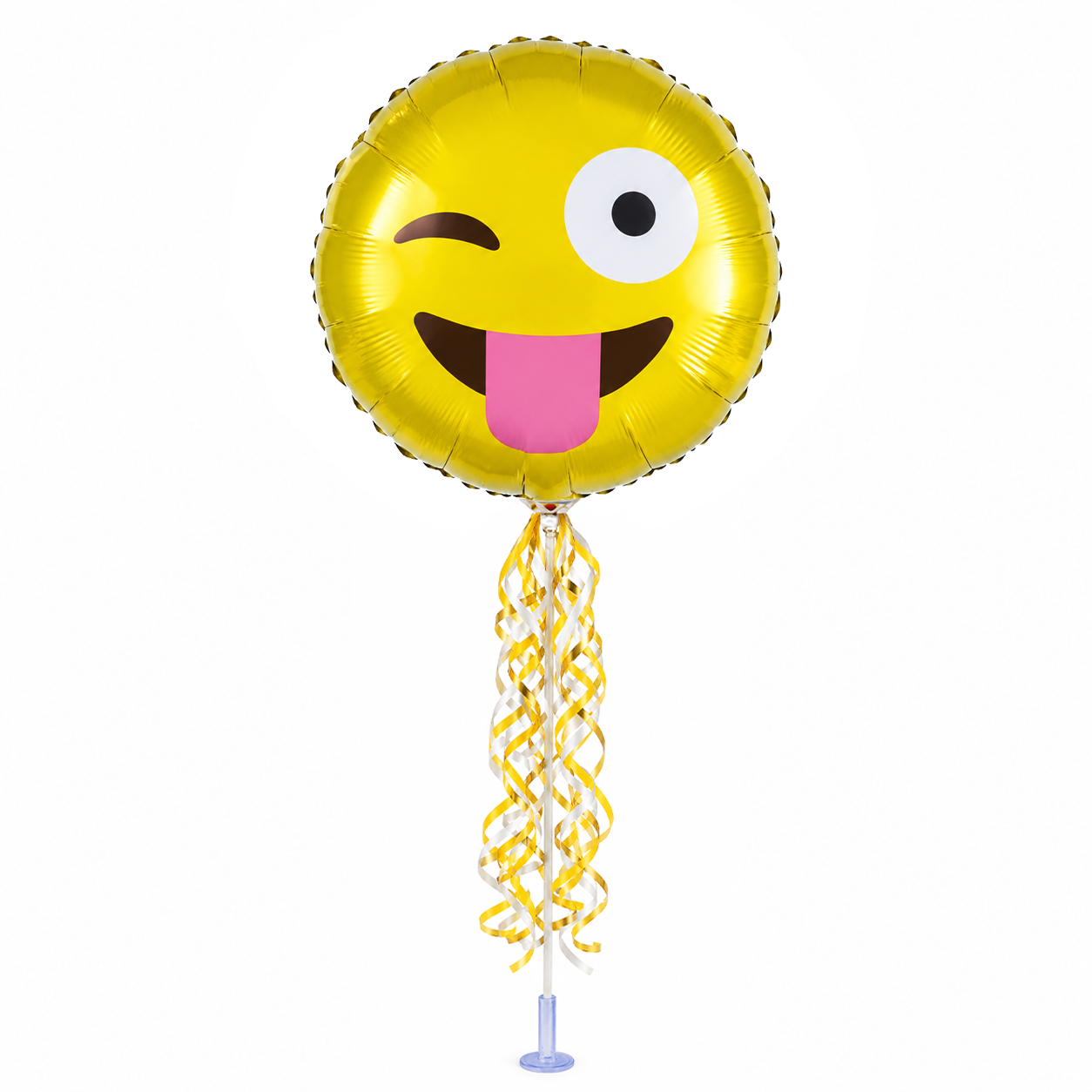PMU 9 inch Pre-Inflated Emoji and Patriotic Balloons with Stick