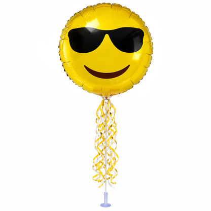 PMU 9 inch Pre-Inflated Emoji and Patriotic Balloons with Stick