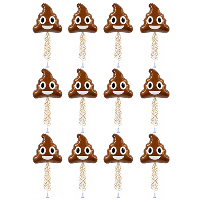 PMU 9 inch Pre-Inflated Emoji and Patriotic Balloons with Stick