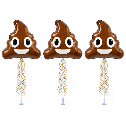 PMU 9 inch Pre-Inflated Emoji and Patriotic Balloons with Stick