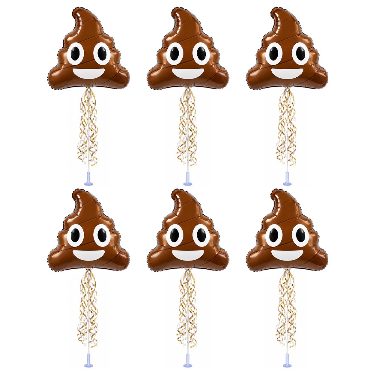 PMU 9 inch Pre-Inflated Emoji and Patriotic Balloons with Stick