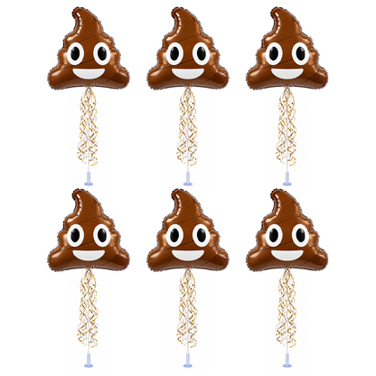 PMU 9 inch Pre-Inflated Emoji and Patriotic Balloons with Stick
