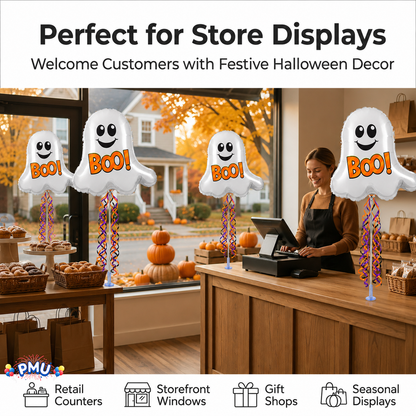 PMU Halloween Balloons 11 Inch Pre-Inflated with Stick