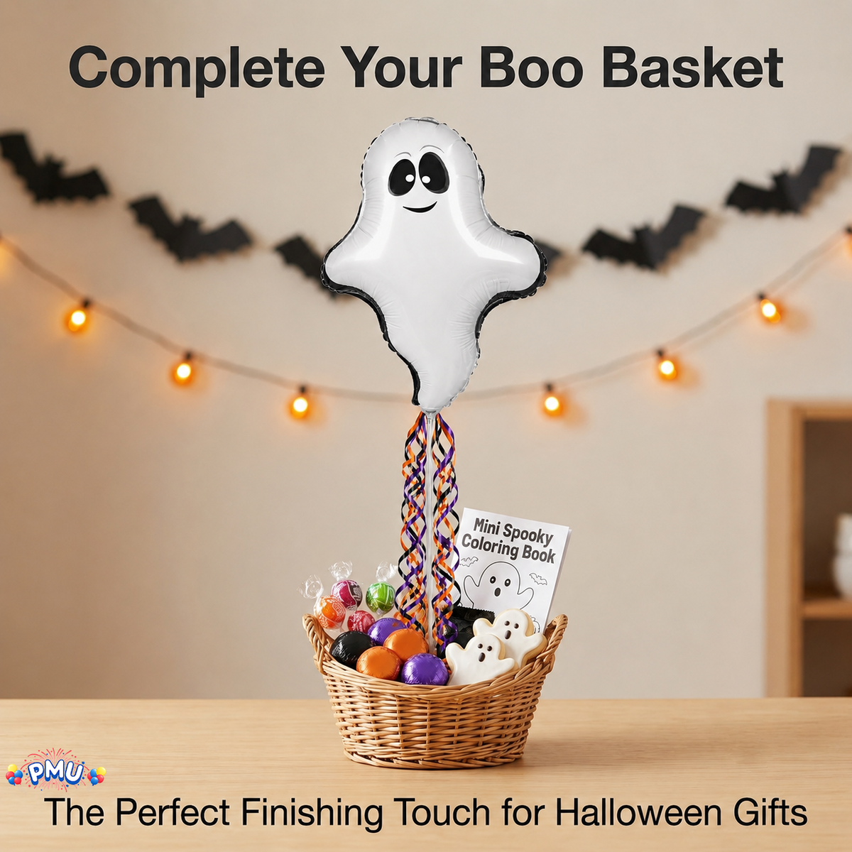 PMU Halloween Balloons 11 Inch Pre-Inflated with Stick