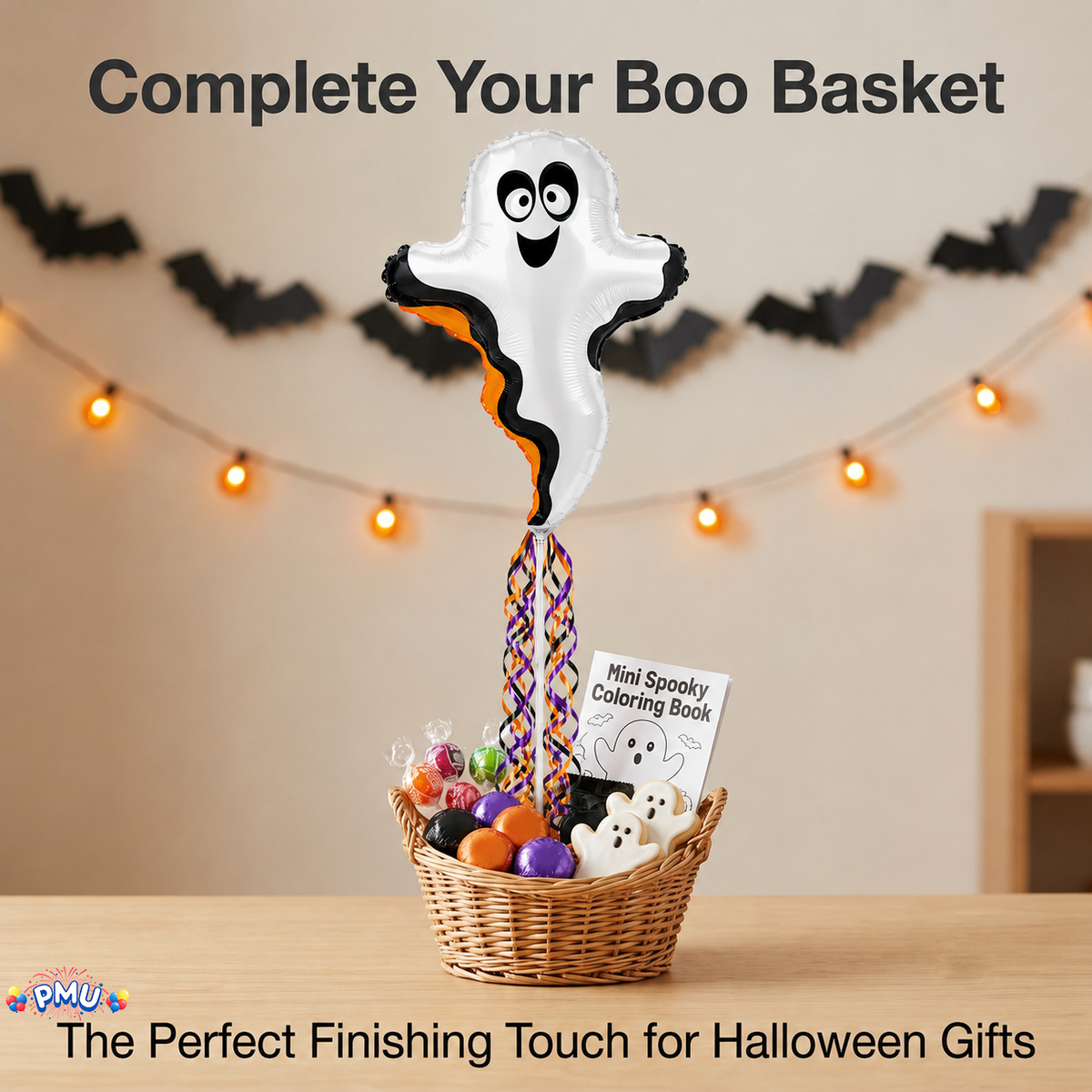 PMU Halloween Balloons 11 Inch Pre-Inflated with Stick