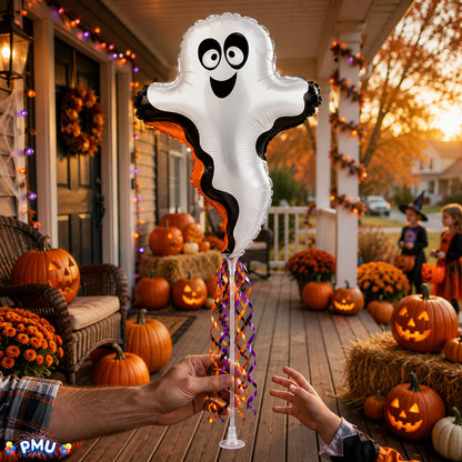PMU Halloween Balloons 11 Inch Pre-Inflated with Stick