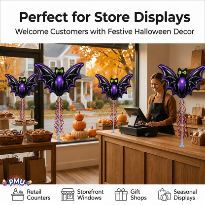 PMU Halloween Balloons 11 Inch Pre-Inflated with Stick
