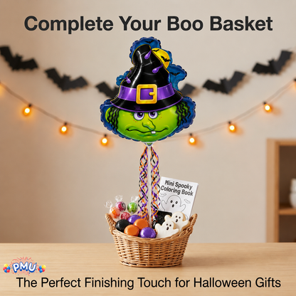 PMU Halloween Balloons 11 Inch Pre-Inflated with Stick