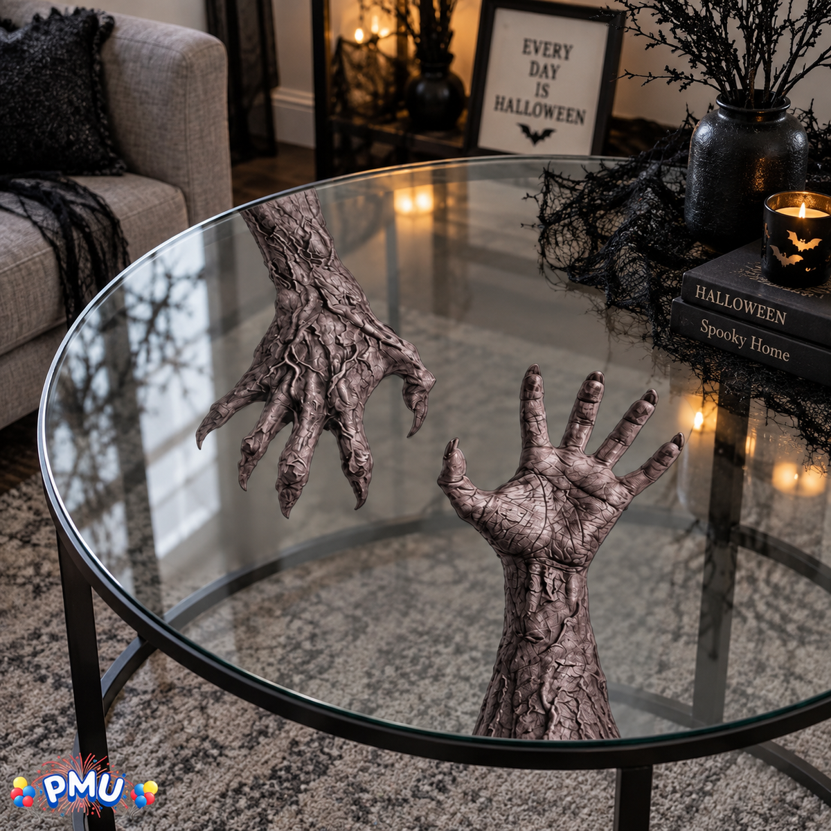 PMU PMU 13 Set Halloween Window Clings, Window Decals, Scary Halloween Decor