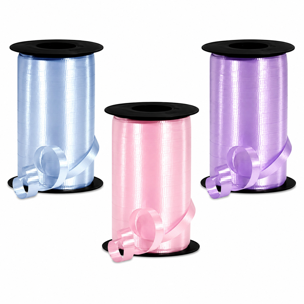 PMU Curling Ribbon Set – Crimped Ribbon for Gift Wrapping, Decorative Bows, Balloons & Craft Projects