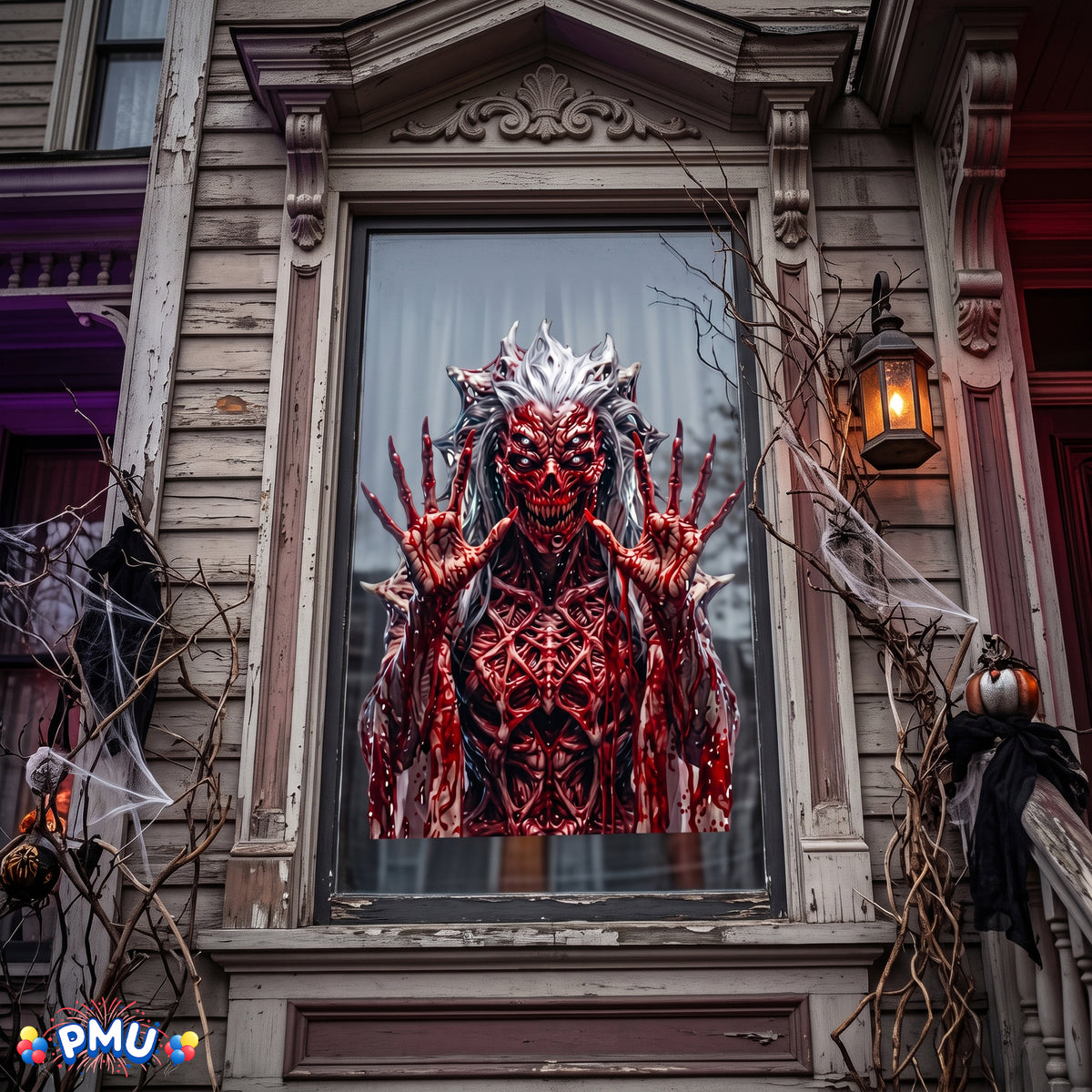 PMU PMU 13 Set Halloween Window Clings, Window Decals, Scary Halloween Decor