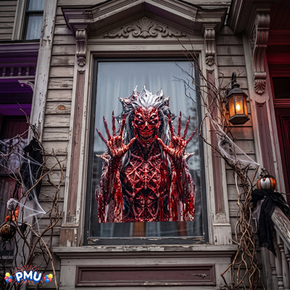 PMU PMU 13 Set Halloween Window Clings, Window Decals, Scary Halloween Decor