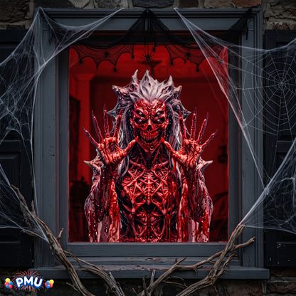 PMU PMU 13 Set Halloween Window Clings, Window Decals, Scary Halloween Decor