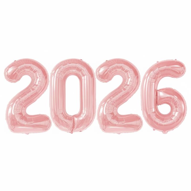 PMU New Year's Eve Party "2026" 16inch, 30inch, & 40inch in Number Mylar Balloons 2026 New Year, Graduation, Birthday, Special Events Accessories Party Celebration (4/pkg) Pkg/1