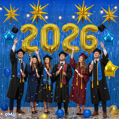 PMU 2026 Graduation - New Years Balloons Curtain Backdrop Party Kit Decorations