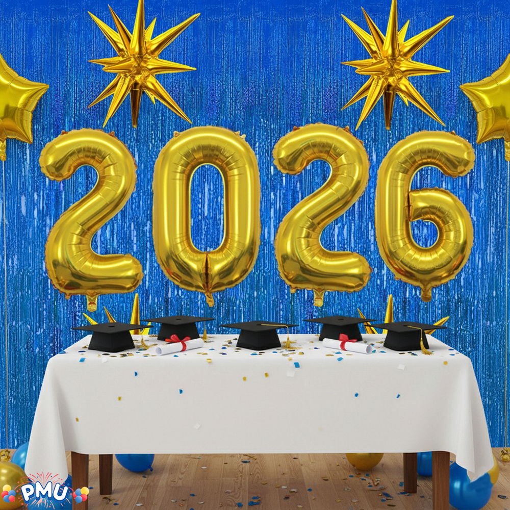 PMU 2026 Graduation - New Years Balloons Curtain Backdrop Party Kit Decorations