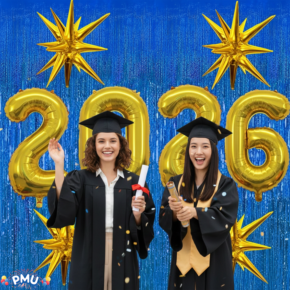 PMU 2026 Graduation - New Years Balloons Curtain Backdrop Party Kit Decorations
