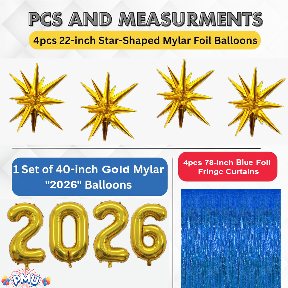 PMU 2026 Graduation - New Years Balloons Curtain Backdrop Party Kit Decorations