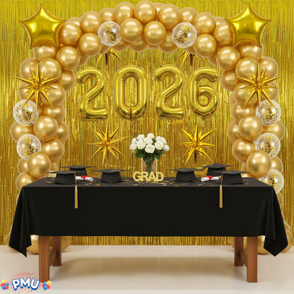 PMU 2026 Graduation - New Years Balloons Curtain Backdrop Party Kit Decorations