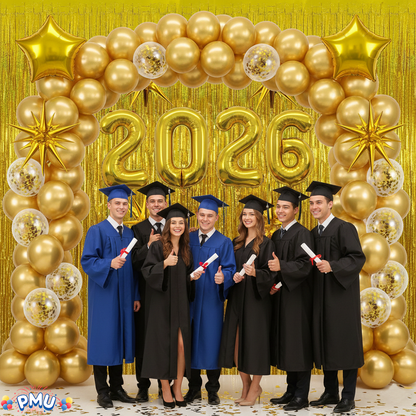 PMU 2026 Graduation - New Years Balloons Curtain Backdrop Party Kit Decorations