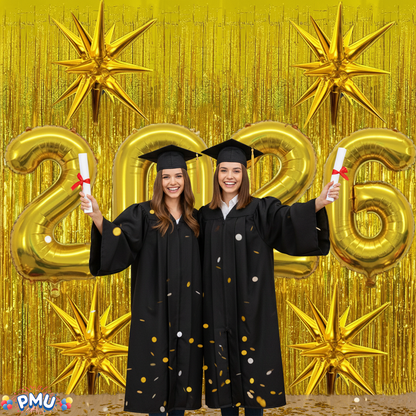 PMU 2026 Graduation - New Years Balloons Curtain Backdrop Party Kit Decorations