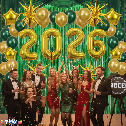 PMU 2026 Graduation - New Years Balloons Curtain Backdrop Party Kit Decorations