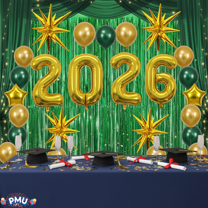PMU 2026 Graduation - New Years Balloons Curtain Backdrop Party Kit Decorations