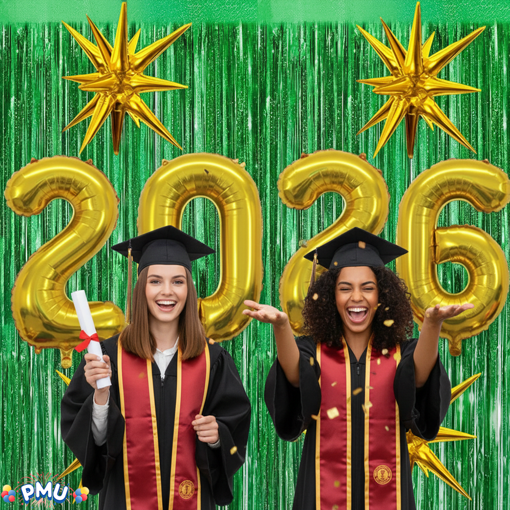 PMU 2026 Graduation - New Years Balloons Curtain Backdrop Party Kit Decorations