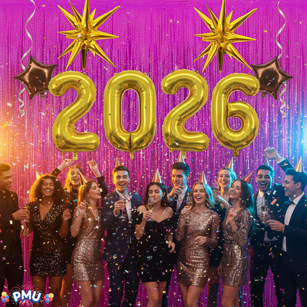 PMU 2026 Graduation - New Years Balloons Curtain Backdrop Party Kit Decorations