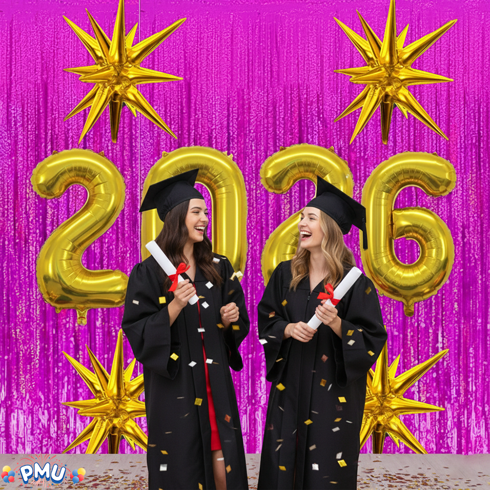 PMU 2026 Graduation - New Years Balloons Curtain Backdrop Party Kit Decorations