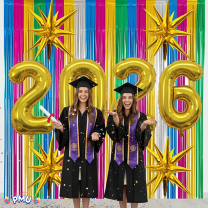 PMU 2026 Graduation - New Years Balloons Curtain Backdrop Party Kit Decorations