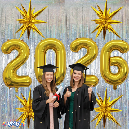 PMU 2026 Graduation - New Years Balloons Curtain Backdrop Party Kit Decorations
