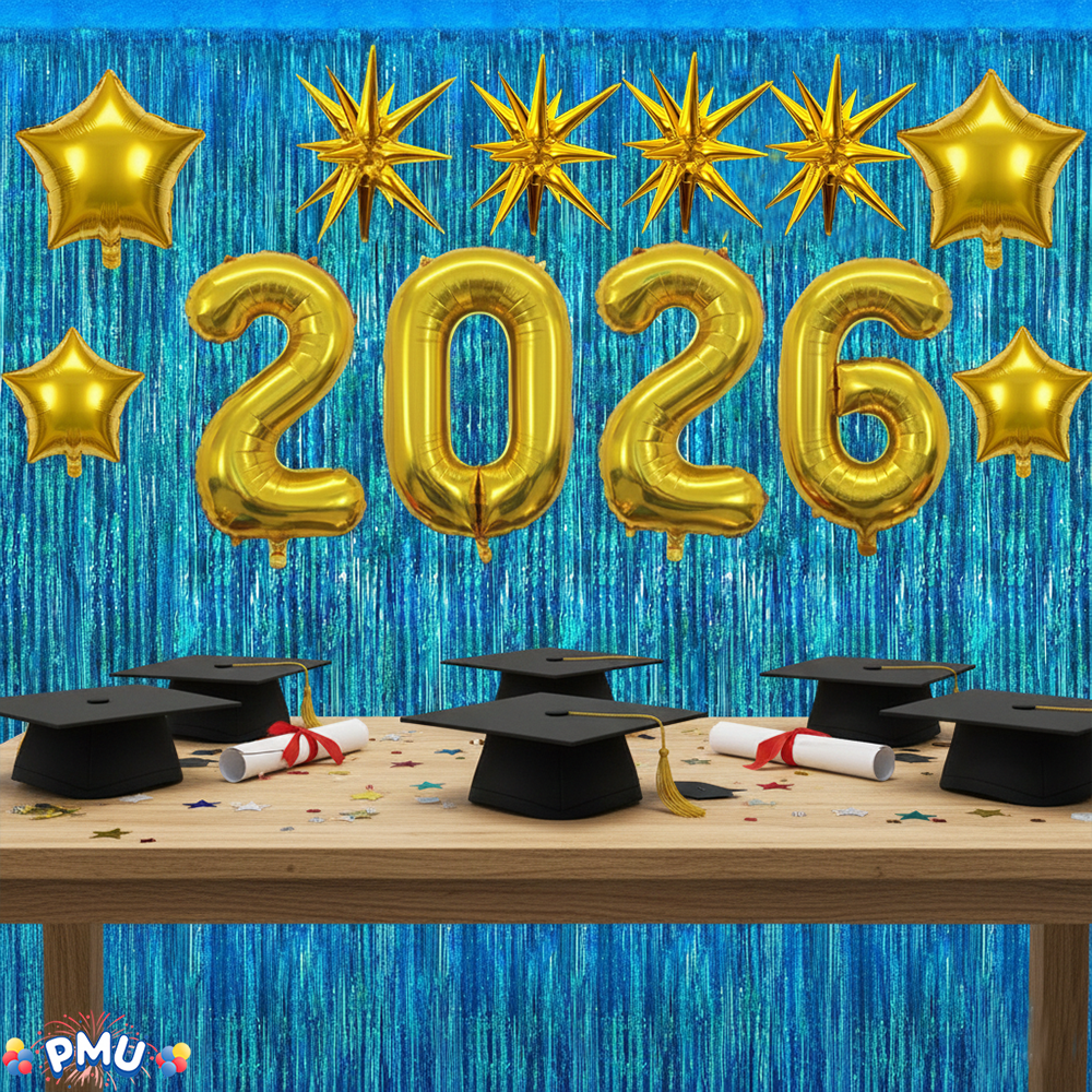 PMU 2026 Graduation - New Years Balloons Curtain Backdrop Party Kit Decorations
