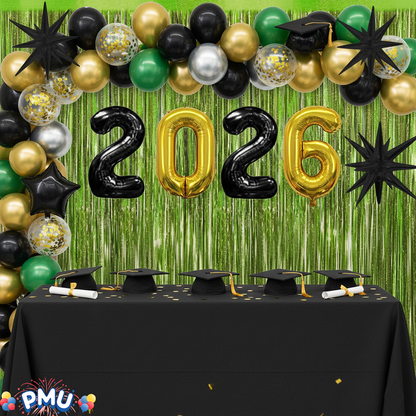 PMU 2026 Graduation - New Years Balloons Curtain Backdrop Party Kit Decorations