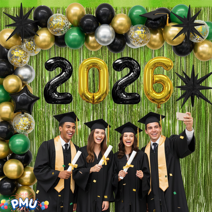 PMU 2026 Graduation - New Years Balloons Curtain Backdrop Party Kit Decorations