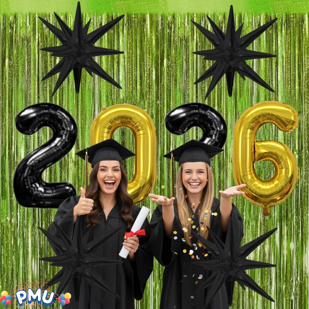 PMU 2026 Graduation - New Years Balloons Curtain Backdrop Party Kit Decorations